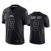 Men's Los Angeles Chargers #8 Kyle Van Noy Black Reflective Limited Stitched Football Jersey,baseball caps,new era cap wholesale,wholesale hats